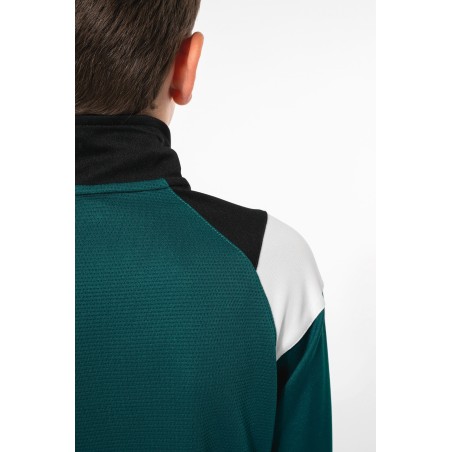 Kids zipped neck training top