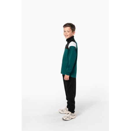 Kids zipped neck training top