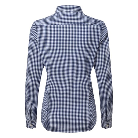 Large-check gingham shirt