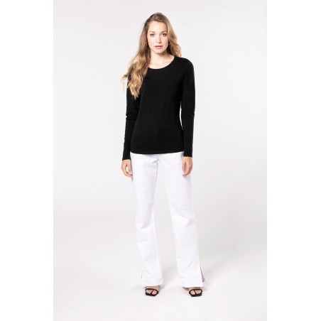 Camiseta con elastano manga larga mujer