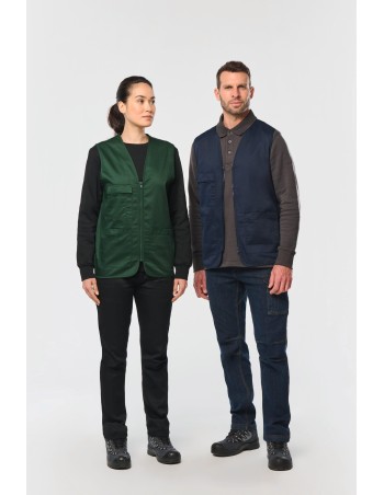 Chaleco polialgodón multibolsillos - Unisex