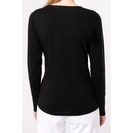 Camiseta con elastano manga larga mujer