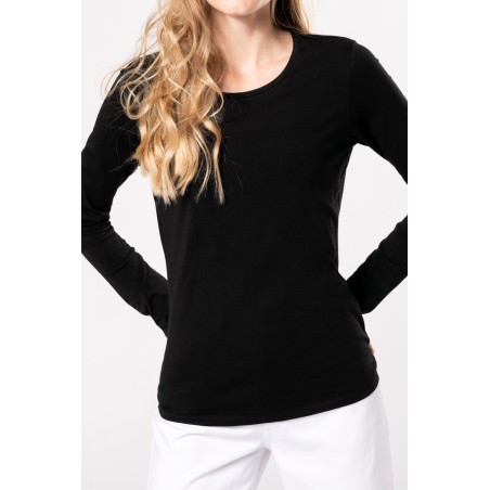 Camiseta con elastano manga larga mujer