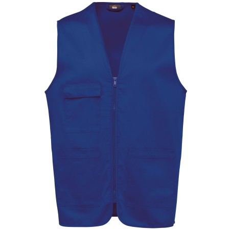 Unisex polycotton multi-pocket vest