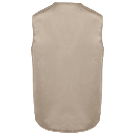 Chaleco polialgodón multibolsillos con forro  - Unisex