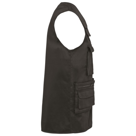 Unisex lined multi-pocket polycotton vest