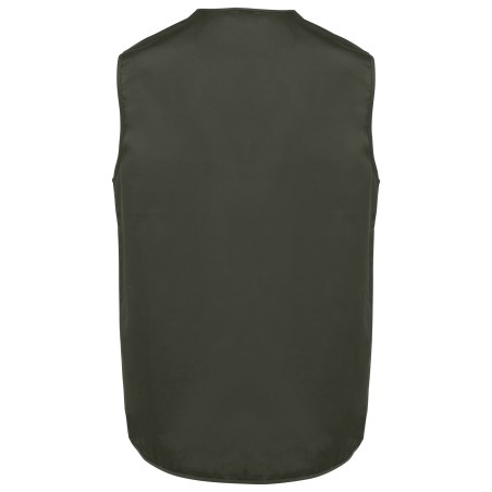 Unisex lined multi-pocket polycotton vest
