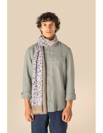 Fular con estampado floral unisex 2