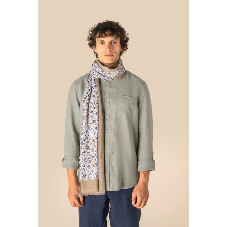 Fular con estampado floral unisex