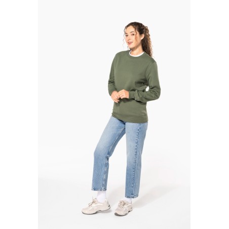 Sudadera cuello redondo reciclada unisex