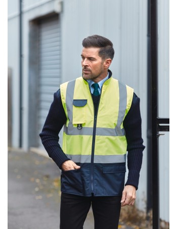 Hi-vis padded bodywarmer