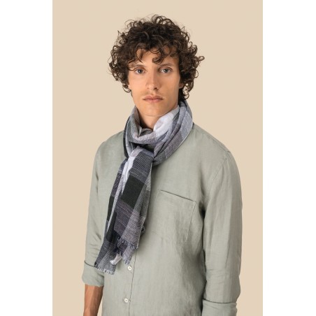 Fular a cuadros unisex