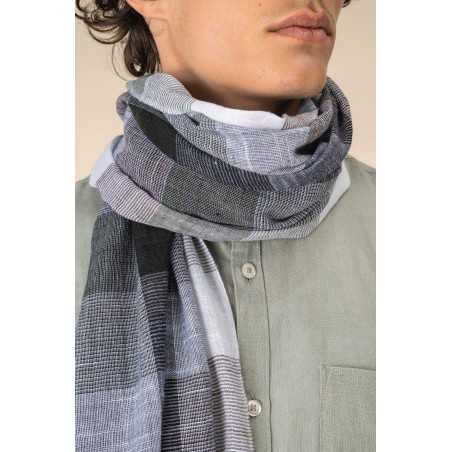 Fular a cuadros unisex