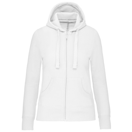 Ladies\\\' full zip hooded sweatshirt