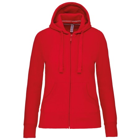 Ladies\\\' full zip hooded sweatshirt