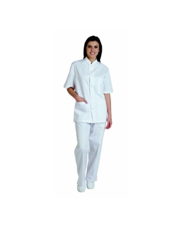 PIJAMA BLANCO SANITARIO CUELLO MAO + ZUECO BLANCO... 2