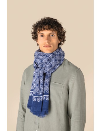 Fular con estampado floral unisex