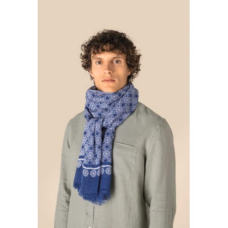 Fular con estampado floral unisex