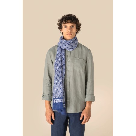 Fular con estampado floral unisex