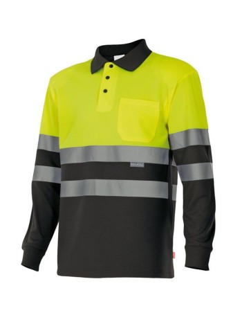 POLO ALTA VISIBILIDAD BICOLOR MANGA LARGA