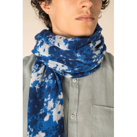 Fular con estampado floral unisex