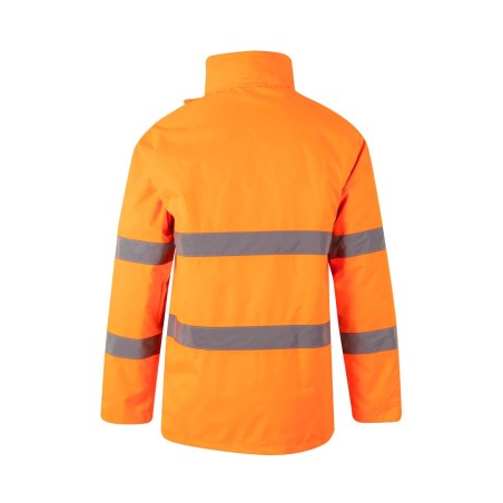 PARKA ALTA VISIBILIDAD BANDAS REFLECTANTES