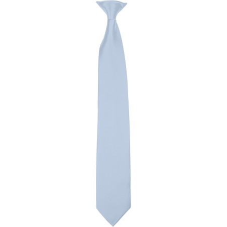 Corbata satinada con clip