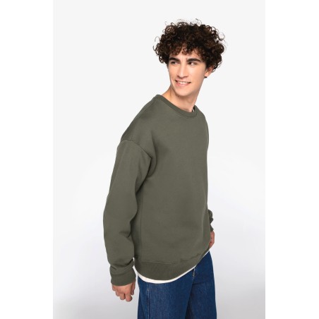 Sudadera cuello redondo oversize unisex