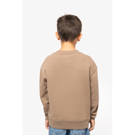 Sudadera ecorresponsable de cuello redondo oversize infantil