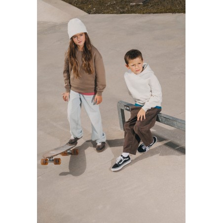Sudadera ecorresponsable de cuello redondo oversize infantil