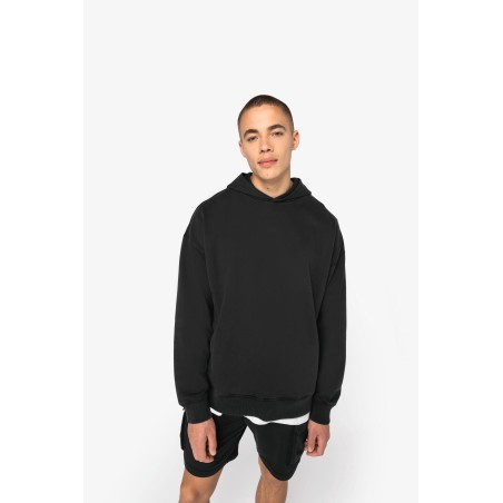 Unisex eco-friendly washed effect oversized hooded sweatshirt