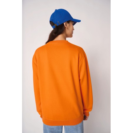 Unisex basic round neck tubular sweatshirt