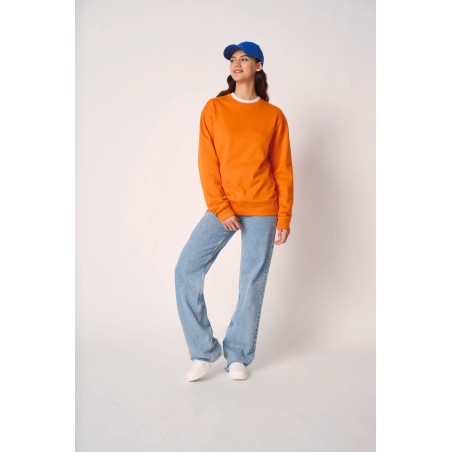 Unisex basic round neck tubular sweatshirt