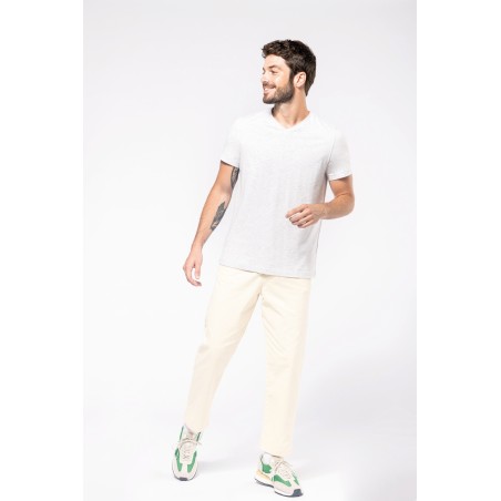 Camiseta de manga corta y cuello de pico