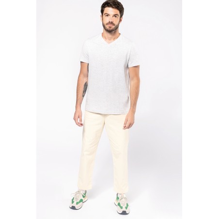 Camiseta de manga corta y cuello de pico