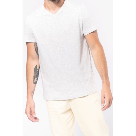 Camiseta de manga corta y cuello de pico