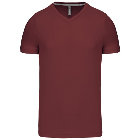 Camiseta de manga corta y cuello de pico