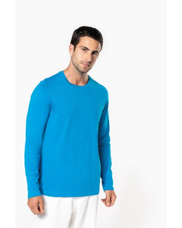 Camiseta de maga larga y cuello redondo hombre