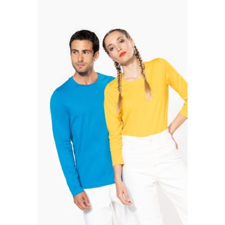 Camiseta de maga larga y cuello redondo hombre