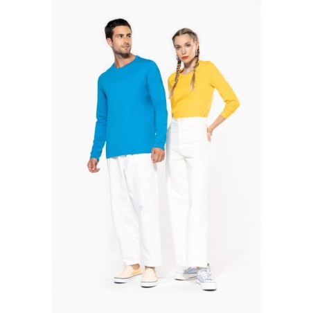 Camiseta de maga larga y cuello redondo hombre