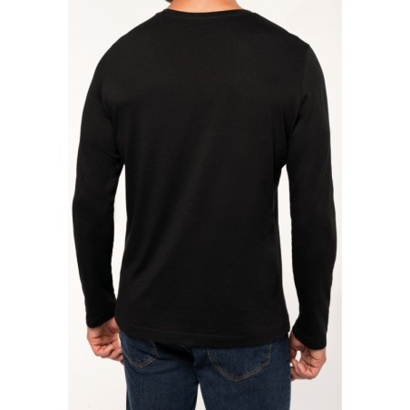 Camiseta de maga larga y cuello redondo hombre