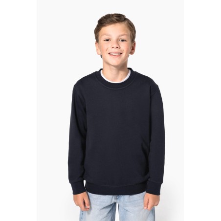 Sudadera reciclada cuello redondo infantil