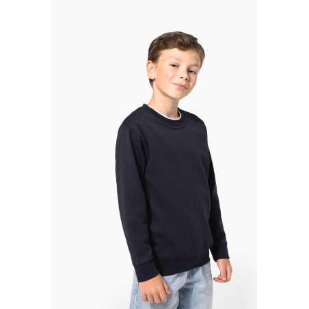 Sudadera reciclada cuello redondo infantil