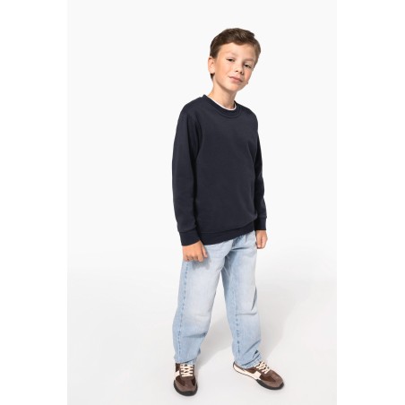 Sudadera reciclada cuello redondo infantil