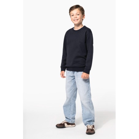 Sudadera reciclada cuello redondo infantil
