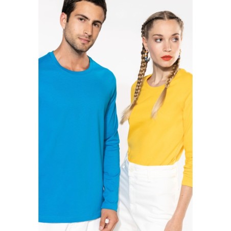 Camiseta de maga larga y cuello redondo hombre