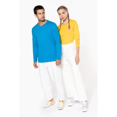 Camiseta de maga larga y cuello redondo hombre