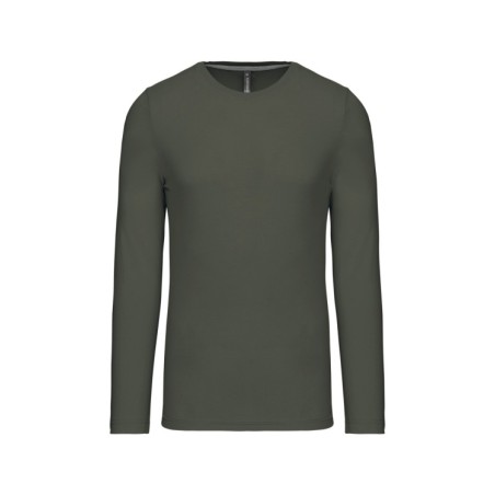 Camiseta de maga larga y cuello redondo hombre