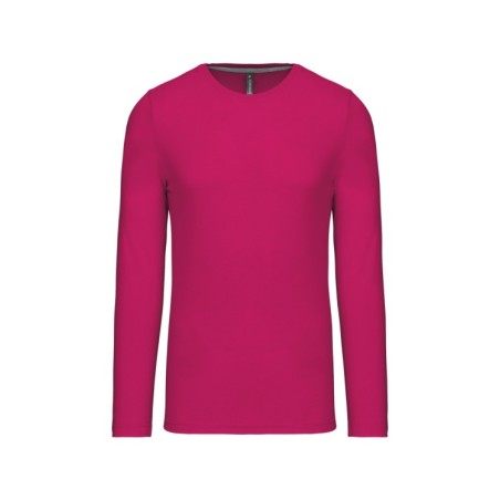 Camiseta de maga larga y cuello redondo hombre