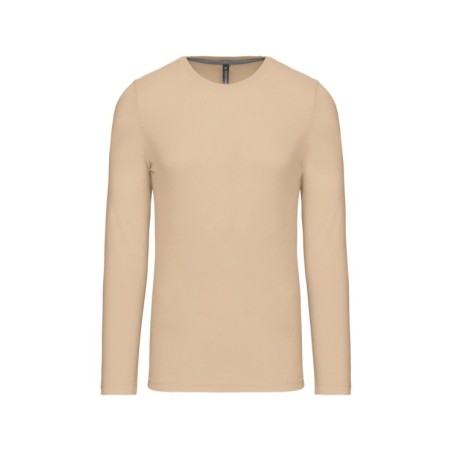 Camiseta de maga larga y cuello redondo hombre